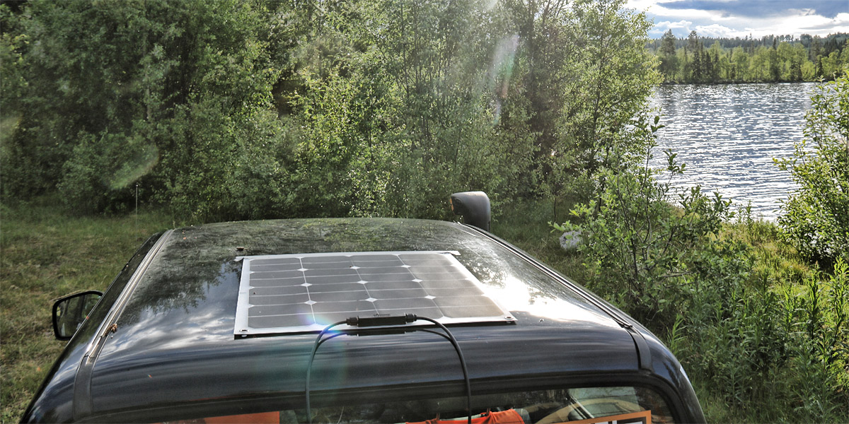 Solaranlage im Geländewagen