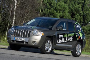 Jeep Compass bei der Fuel Economy Challenge