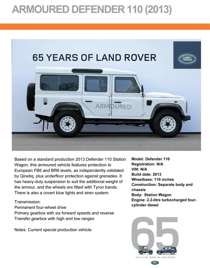 Land Rover Defender: Zum Vergrößern klicken!