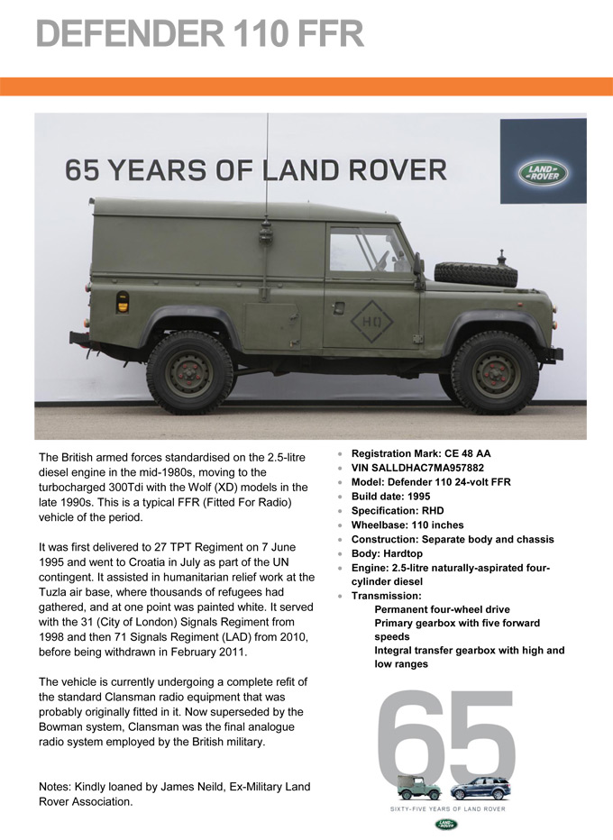 Land Rover Military: Zum Vergrern klicken!