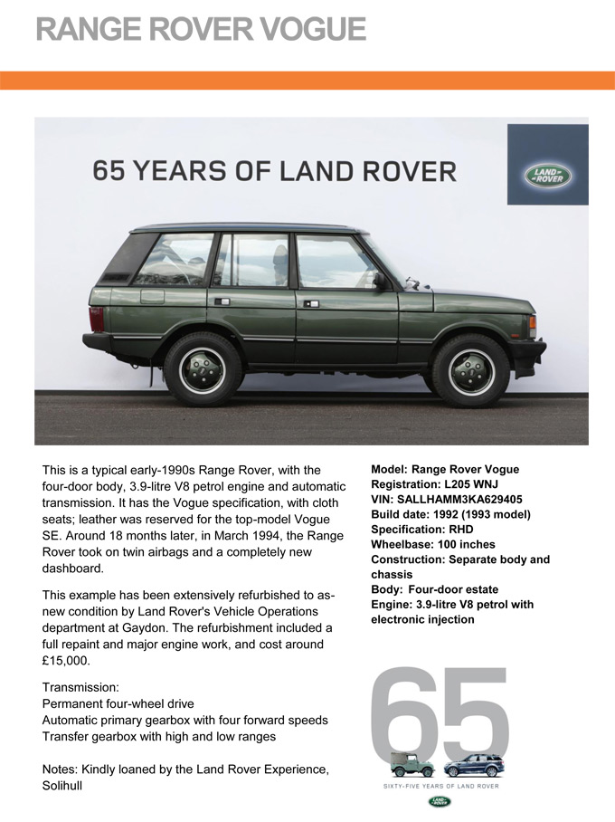 Land Rover Range Rover: Zum Vergrern klicken!