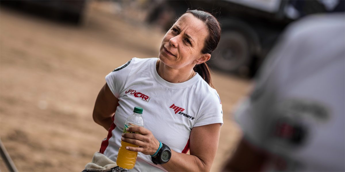 Ilka Minor bei der Dakar Rallye